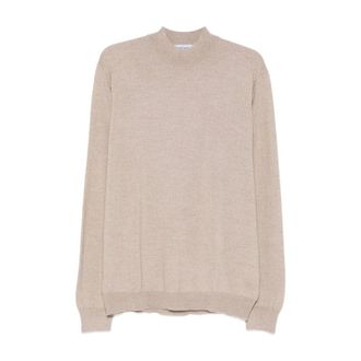 Gran Sasso Round-neck Knitwear, male, Beige, 3XL, 55108 14290 Mock-neck Jumper