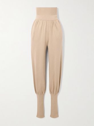 Altuzarra Pantaloni A Gamba Affusolata In Misto Seta Di Gelso E Cotone Xander - Neutri