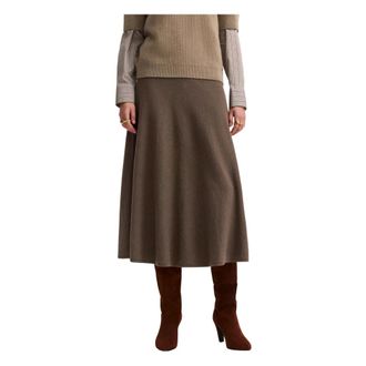 Bugatti Falda de punto con cintura el&aacute;stica - Skirts - Mujer - Marr&oacute;n - L