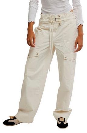 Free People Park Ave Cotton Cargo Pants in Ivory at Nordstrom Rack, Size X-Large
