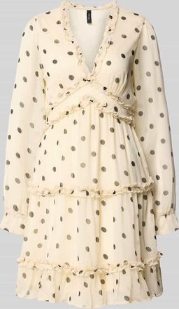 Vero Moda Regular Fit Sommerkleid aus Chiffon Modell SMILLA in Weiss, Gr&ouml;&szlig;e XL
