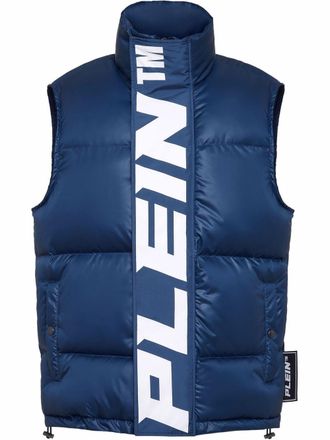 Philipp Plein Gilet imbottito a collo alto - Blu