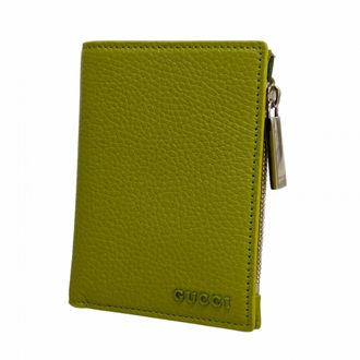 Gucci Gray Khaki Leather Wallet (Bi-Fold) (Pre-Owned)