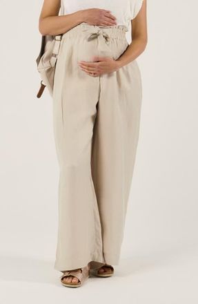 Cache Coeur Maternity Twill Smock Pants Sahel in Beige at Nordstrom, Size X-Small