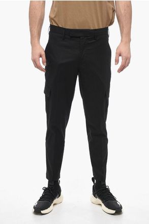 Neil Barrett Verborgen sluiting NATE Skinny Fit Cargo-broek in zwart