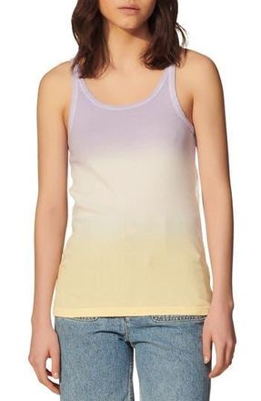 Sandro Elton Ombr&eacute; Cotton Tank in Ecru /Parme at Nordstrom Rack, Size 2 (Fits Like 6 Us)
