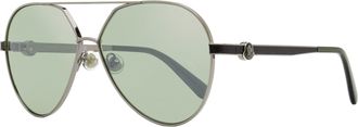 Moncler Unisex Vizta Sunglasses ML0263 14Q Light Ruthenium 59mm