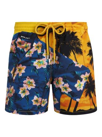 Vilebrequin x Palm Angels Hawaiin Mix swim shorts - men - Recycled Polyamide - L - Blue