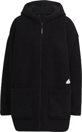 adidas (WMNS) adidas Polar Fleece Long Hooded Track Top Asia Sizing Black HM2841