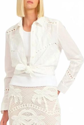Le Superbe Bohemian Palms Shirt In White