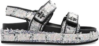 Tory Burch BlackWhite Kira Sandals