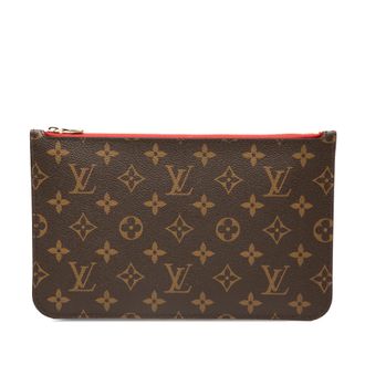 Louis Vuitton Pre-owned Womens Monogram Neverfull Pouch - Brown Textile - One Size