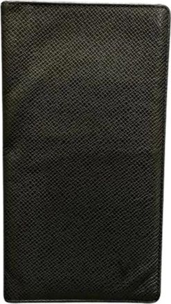 Louis Vuitton Pre-owned Wallets, male, Black, Size: ONE SIZE Pre-owned Portefeuille Porte Val Cartes de Cr&eacute;dit Leather Long Wallet