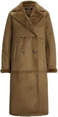 Ralph Lauren Faux-Fur & Faux-Suede Coat