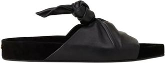 Lanvin Cadeau Mule - Dames - Sandalen - Zwart - 38 EU - Leer - Schoenen