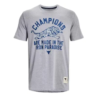 Under Armour Project Rock Champ Short Sleeve T-shirt Steel Light Heather 1376897-035