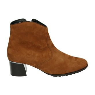 Hassia Western su&egrave;de laars cognac kleur - Dames - Laarzen met Hak - Bruin - 38 1/2 EU - Su&egrave;de - Schoenen