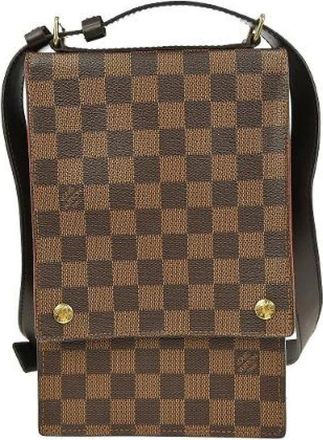 Louis Vuitton Pre-owned Cross Body Bags, female, Brown, Size: ONE SIZE Pre-owned Canvas Cross Body Bag