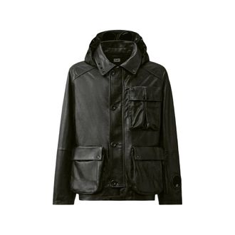 C.P. Company C. p. Company Goggle-detail Leather Jacket