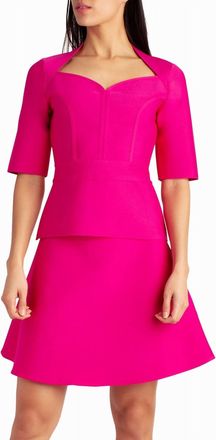 Nicole Miller Lucy Knit Sweetheart Top In Nm Precious Pink