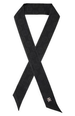 Givenchy 4G Silk Jacquard Skinny Scarf in Black at Nordstrom Rack