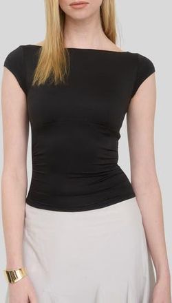 Blu Pepper Boat Neck Top in Black at Nordstrom Rack, Size Medium