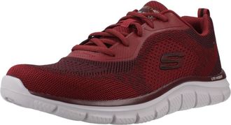 Skechers Track Glendor Mens Runners Burgundy Knit/P 10 UK