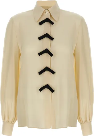 Valentino Garavani Valentino Garavani Bow Shirt Camicie Beige-Donna