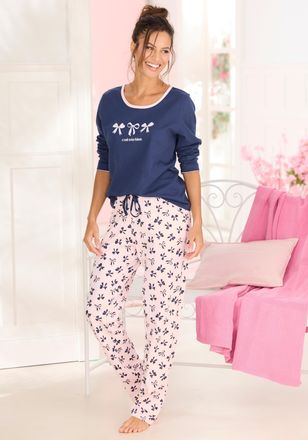 Vivance Pyjama Set, 2 tlg. mit s&uuml;ssem Schleifenmuster