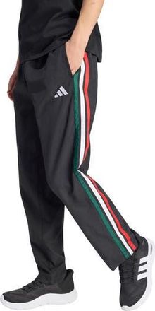 adidas Essentials 3-Stripes Track Long Pants in Black/Green/White/Scarlet at Nordstrom Rack, Size Xx-Large