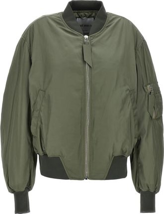 The Attico Green Nylon bomber jacket