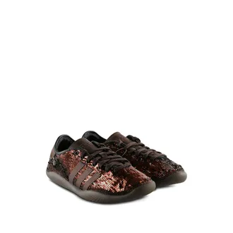 adidas Brown Sequin Embellished Sneakers - Brown