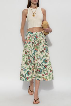 Etro Floral Motif Skirt, Womens, Cream