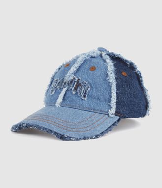 Ganni Casquette Denim Patchwork Cap Multicolour