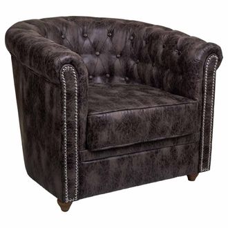 Wanderlust Deco Wanderlust Deco - Sill&oacute;n Tapizado Marr&oacute;n 80x80x48/72