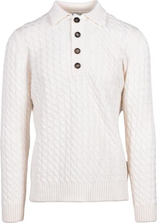 Eleventy Polo van gebreide kasjmier - Heren - Polos - Beige - S - Kasjmier - Tops