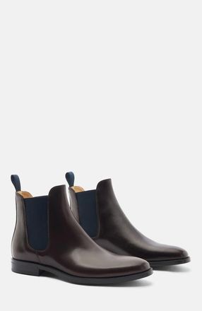 Scarosso Giacomo Chelsea Boots in Brown Calf - Blue Stretch at Nordstrom, Size 43.5
