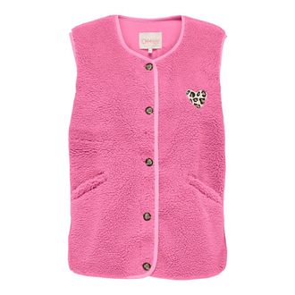 Only Mouwloos vest in sherpa