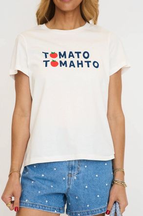 Ink+Alloy Tomato Tomahto Kiki Tee In Ecru