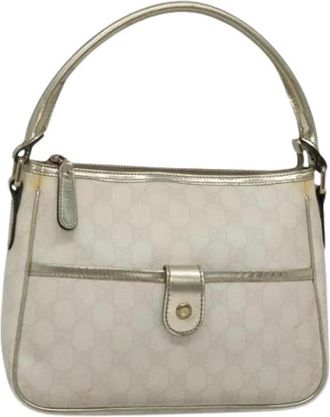 Gucci Pre-owned Canvas gucci-bags - Dames - Vintage Handtas - Wit - ONE Size - Vintage