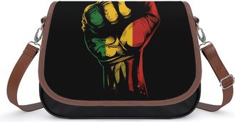 Generic Black History Month Fist Juneteenth Crossbody Bags for Women Shoulder Messenger Bag Purse Handbags