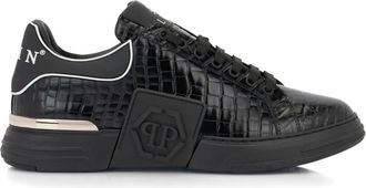 Philipp Plein Sneakers Phantom Kick$ Cocco goffrate - Nero