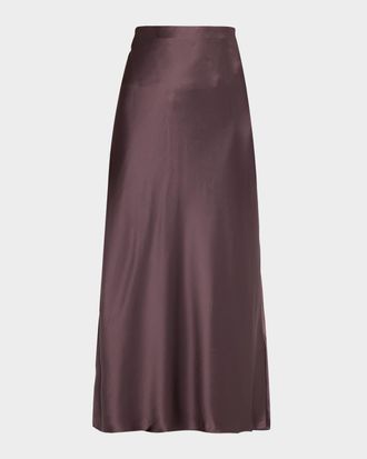 Reiss Saskia A-Line Satin Maxi Slip Skirt