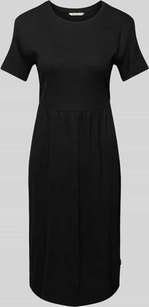 Tom Tailor Denim Tailliertes Freizeitkleid aus Baumwoll-Elasthan-Mix in Black, Größe L