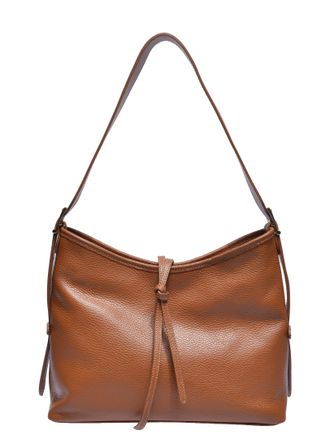 Anna Luchini Brown Rundleer Tas