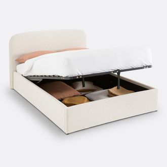 La Redoute Interieurs Kofferbed bouclette met ophefbare lattenbodem, Conto