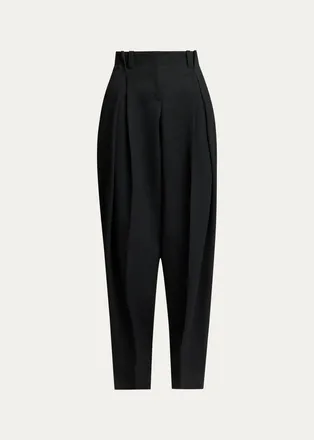 Givenchy Silk Pants with Inverted Pleats