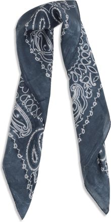 Golden Goose Paisley Printed Silk Scarf - Navy