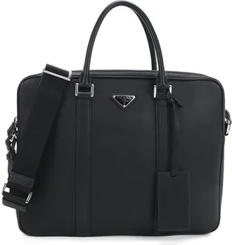 Prada Black Leather Briefcase (Pre-Owned)