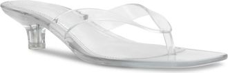 Steve Madden Tracie Kitten Heel Flip Flop in Clear at Nordstrom, Size 7